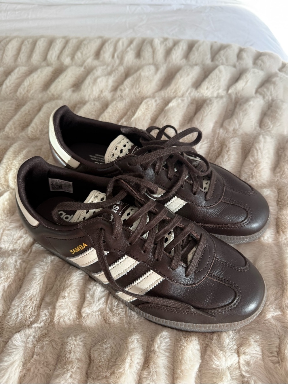 adidas Samba Sneakers - Brown and White